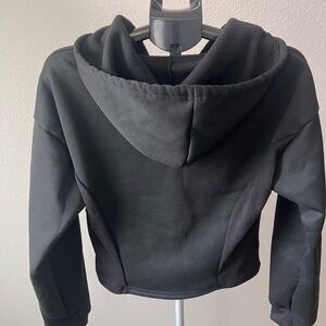 SHEIN Woman Black Fleece Hooded Jacket
